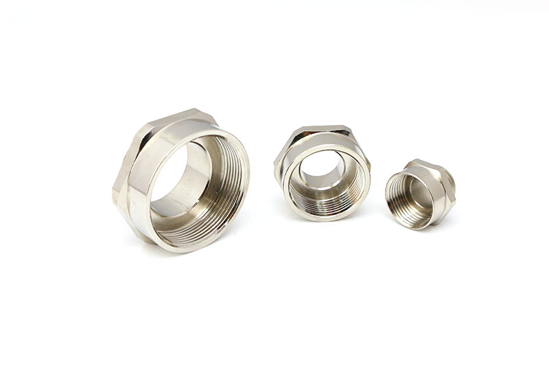 金屬M50轉M40格蘭頭黃銅鍍鎳補芯螺紋防爆轉換接頭